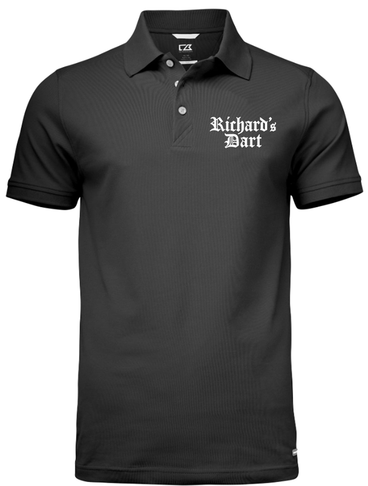 Richard´s Dart Cutter&Buck Musta Tekninen Advantage Pikee Painettu