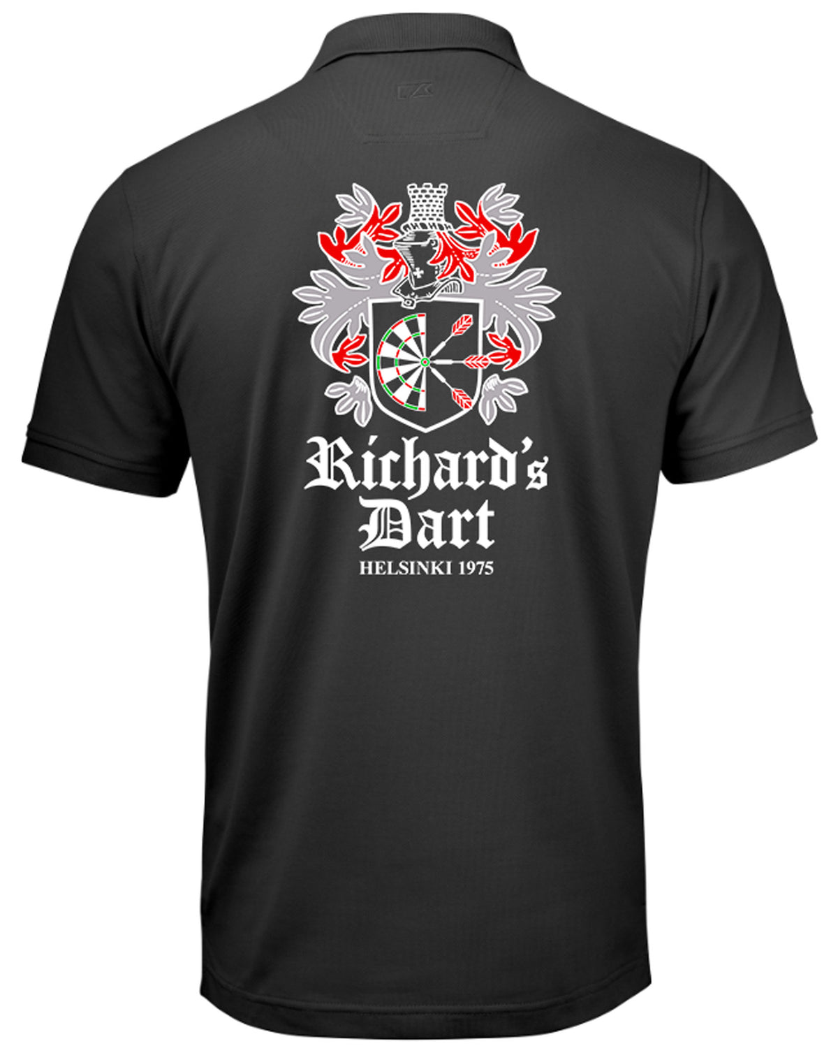 Richard´s Dart Cutter&Buck Musta Tekninen Advantage Pikee Painettu