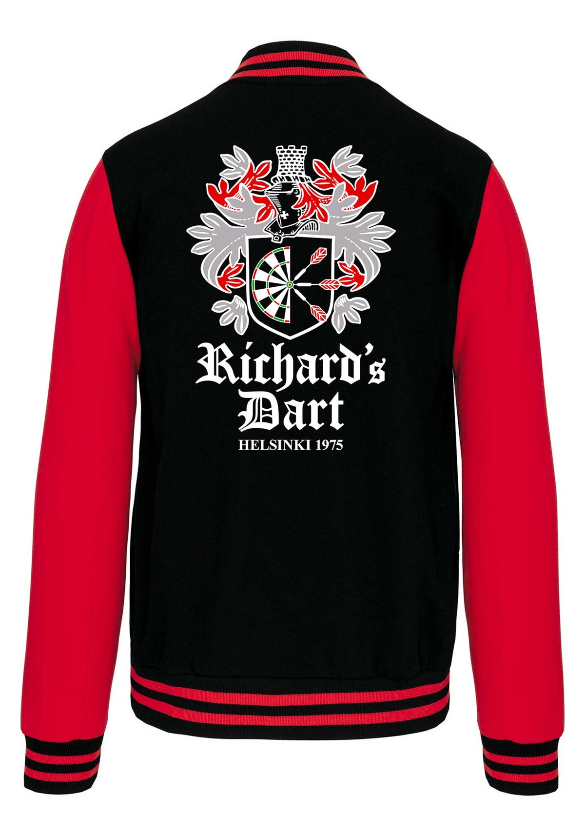 Richard´s Dart Musta/Punainen Brodeerattu Baseball takki