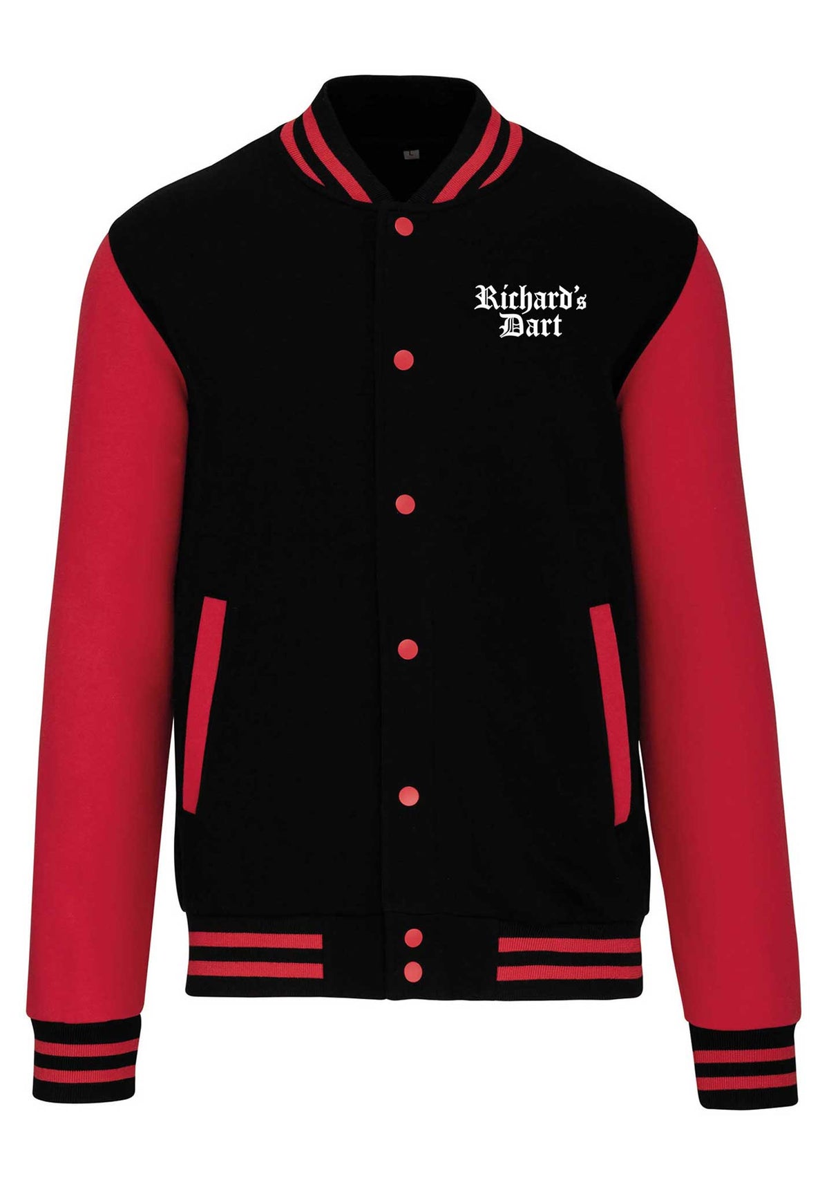Richard´s Dart Musta/Punainen Brodeerattu Baseball takki